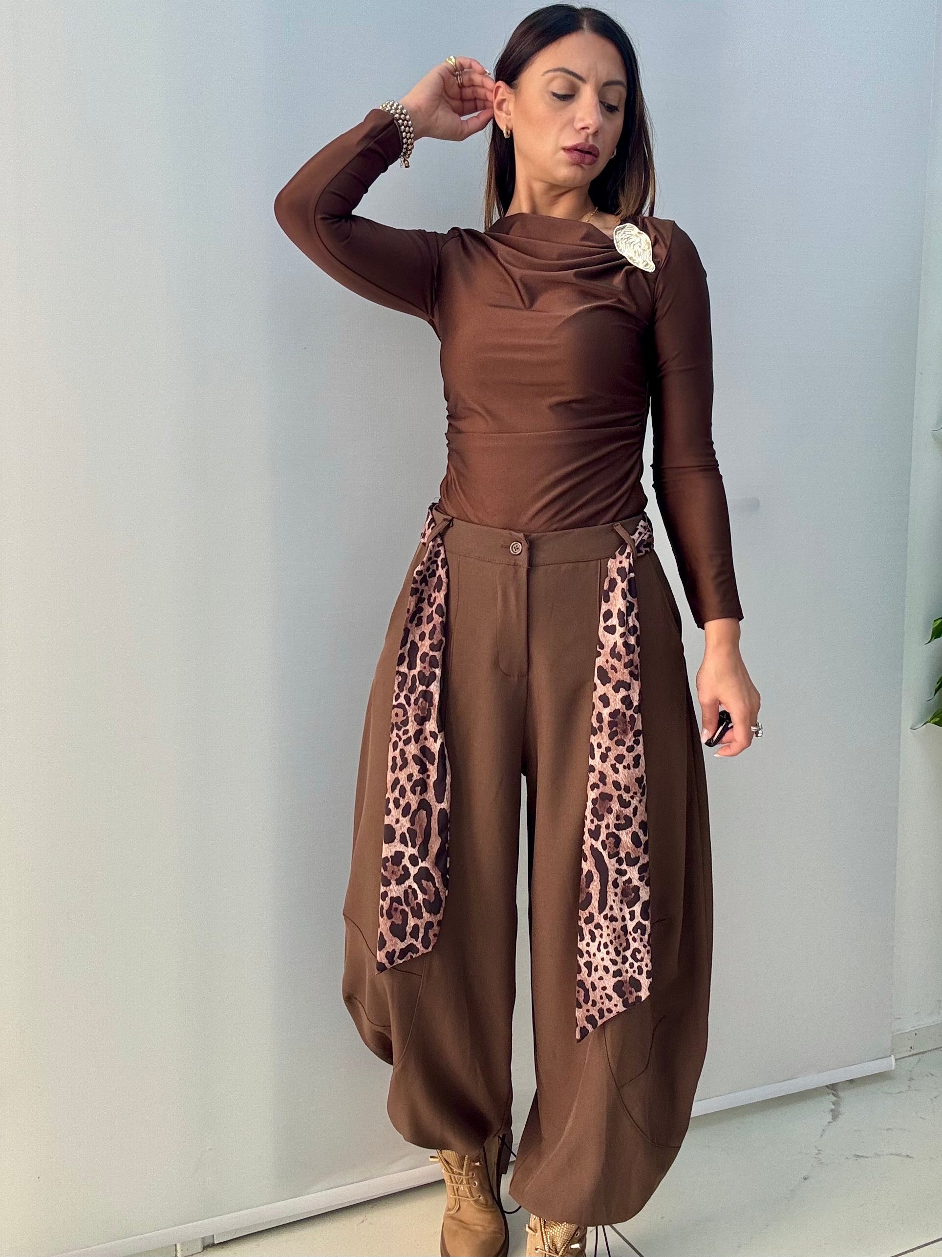 Pantalone Ballon art66659 Marrone